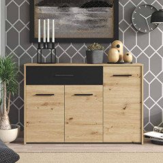 Credenza In Legno Moderna 3 Ante Madia Ingresso 120 cm Vester