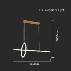 Lampada a Sospensione Design Moderno Oro Led Luce Calda