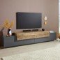 Mobile Porta Tv 240 cm Design Moderno Basso con Ante Coev