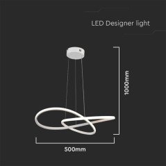 Lampadario Led Design Moderno a Sospensione 20W Luce Calda