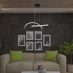 Lampadario Led Design Moderno a Sospensione 20W Luce Calda