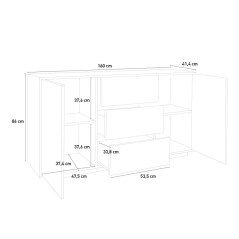 Credenza Buffet Moderna con Cassetti e Ante Flove per Soggiorno