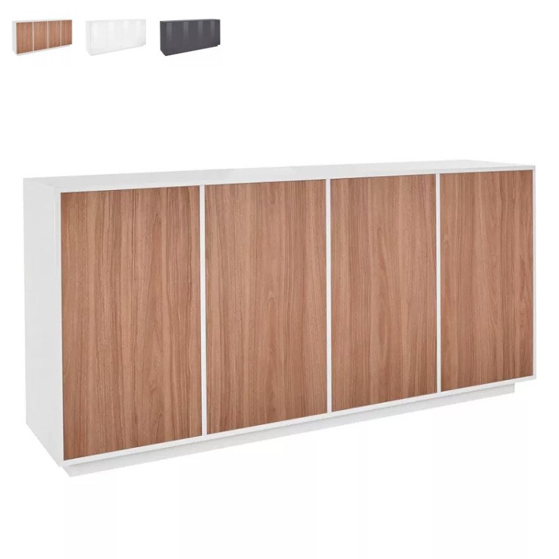 Madia Moderna 180 cm con 4 Ante Contemporanea Legno Flove