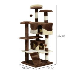 Albero Cuccia con Tiragraffi Gatto Grande 50x50x132 cm in Sisal