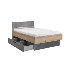 Letto Una Piazza e Mezza 120x210 in Legno con Cassettone Lapys