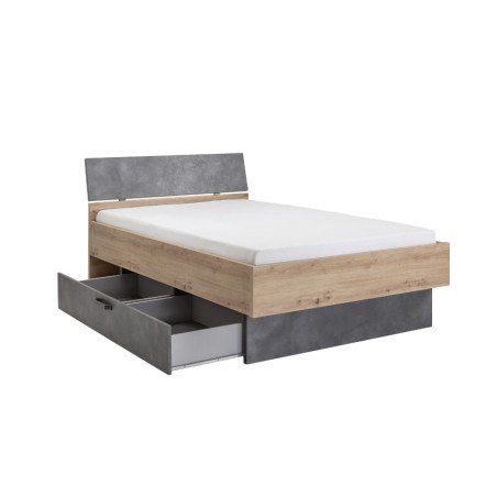 Letto Una Piazza e Mezza 120x200 in Legno con Cassettone Lapys