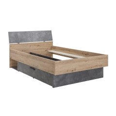 Letto Una Piazza e Mezza 120x210 in Legno con Cassettone Lapys