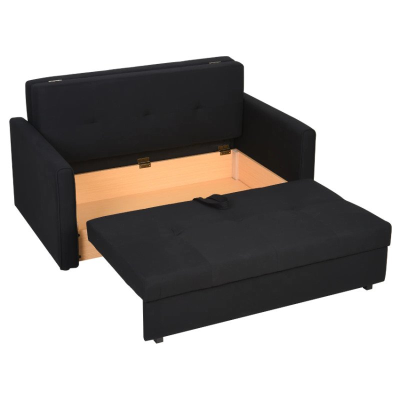 Divano Letto Posti con Contenitore 150 cm in Tessuto Froogalo