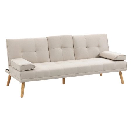 Divano Letto Scandinavo 3 Posti Clic Clac con Tavolino Incorporato