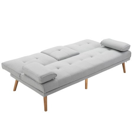 Divano Letto Scandinavo 3 Posti Clic Clac con Tavolino Incorporato