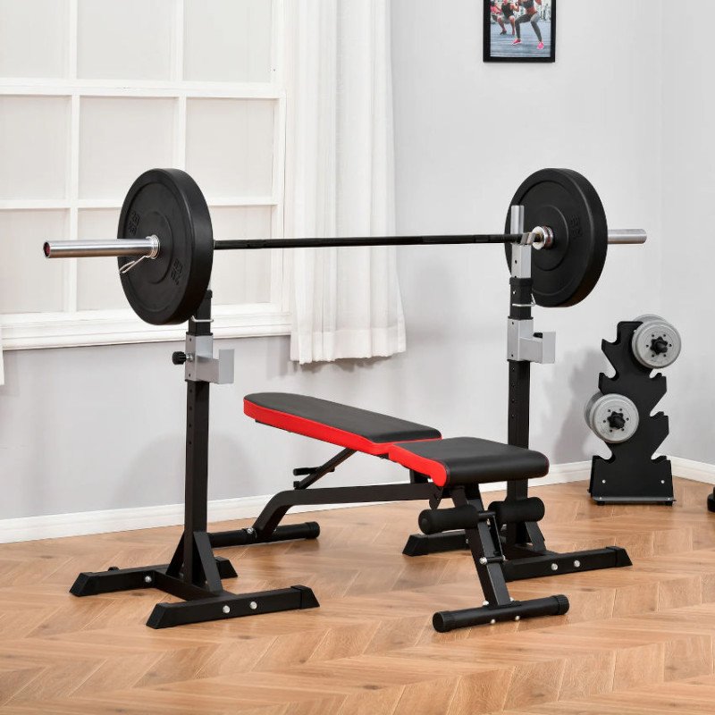 Rack Regolabile Per Manubri E Bilancieri – Supporto Multifunzione 250kg Per Palestra Casa, Squat E Panca