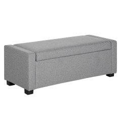 Panca Contenitore in Tessuto Imbottita Pouf Fondo Letto 120 cm