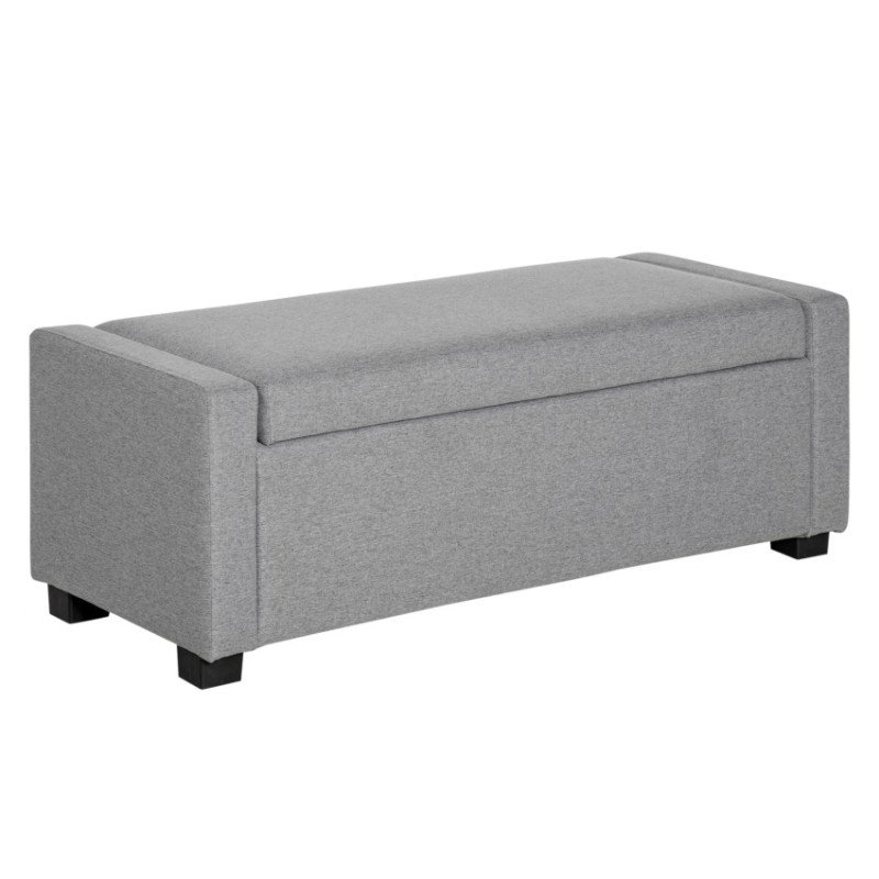 Panca Contenitore in Tessuto Imbottita Pouf Fondo Letto 120 cm