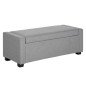 Panca Contenitore in Tessuto Imbottita Pouf Fondo Letto 120 cm