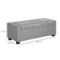 Panca Contenitore in Tessuto Imbottita Pouf Fondo Letto 120 cm