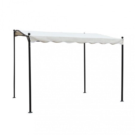 Gazebo a Pergola da Parete Ingresso 3x2.5 in Ferro per Terrazzo