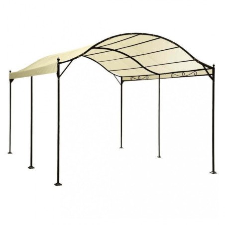 Gazebo in Ferro 3x4 Copertura per Auto da Giardino Esterno