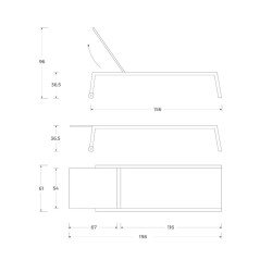 2 Lettini Piscina con Ruote in Alluminio Prendisole Impilabili da Giardino