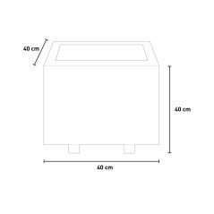 Fioriera in Legno 40x40 da Giardino e Balcone da Esterno Portafiori