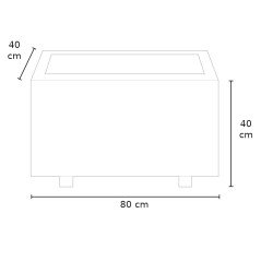 Fioriera 80x40x40 Vaso in Legno da Esterno per Balcone e Giardino