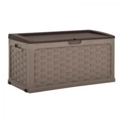 Cassapanca da Esterno Rattan Plastica Portagiochi 116x56x58 cm