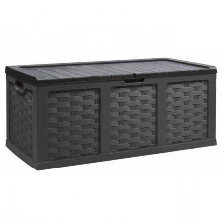 Baule per Esterno Impermeabile Panca Contenitore Rattan 157.5x75x63.5