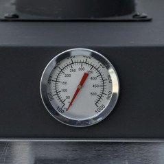 Forno a Carbonella Barbecue per Pizza e Carne Affumicatore con Ruote