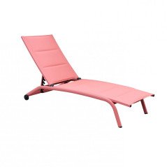 Due Lettini Prendisole con Ruote da Giardino e Spiaggia in Alluminio