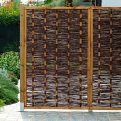Pannello in Legno di Salice Frangivista per Giardino o Terrazzo 115x180 cm