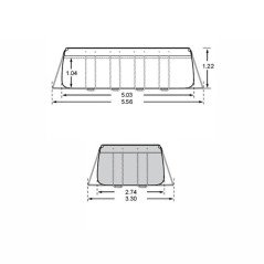 Piscina Intex Ovale 503x274x122cm da Giardino Fuori Terra 5 mt 26796