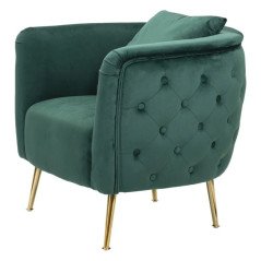 Poltrona Velluto Vintage Design Chesterfield Imbottita