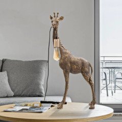 Lampada Giraffa con Lampadario in Bocca da Terra E27 Design Moderna