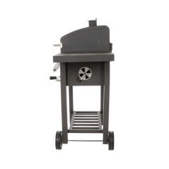 Griglia a Carbone con Comignolo Barbecue con Coperchio e Ripiano