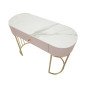 Consolle Ingresso Oro e Marmo con Cassetto Elegante 100 cm Presie