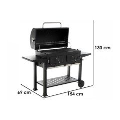 Barbecue a Carbonella Grande in Acciaio Inox Doppio da Giardino