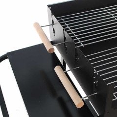 Barbecue Doppia Griglia in Acciaio Inox a Carbonella con Ruote