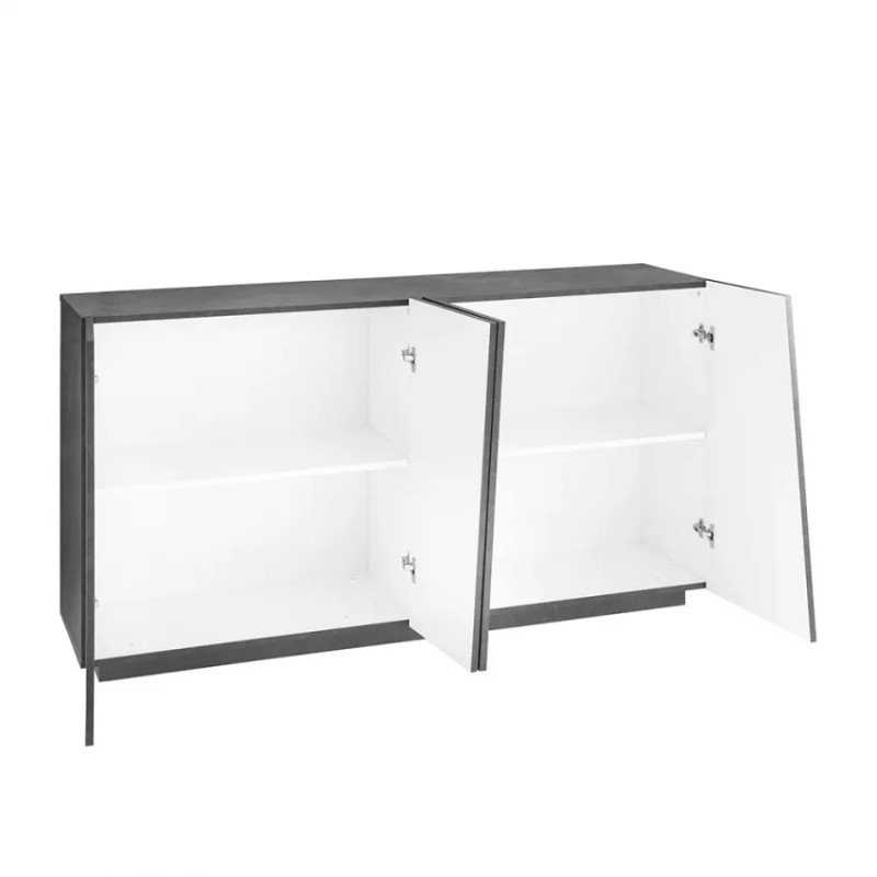 Madia Moderna 4 Ante Lunghezza 160 cm Credenza Scarpiera Prist