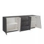 Credenza Moderna con Cassetti e Ante 220 cm Prist Soggiorno