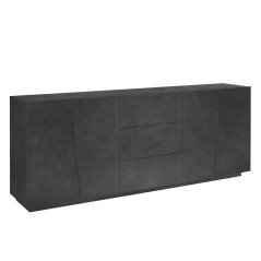 Credenza Moderna con Cassetti e Ante 220 cm Prist Soggiorno