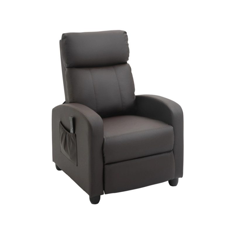 Poltrona Relax Massaggiante Reclinabile in Ecopelle Ergonomica