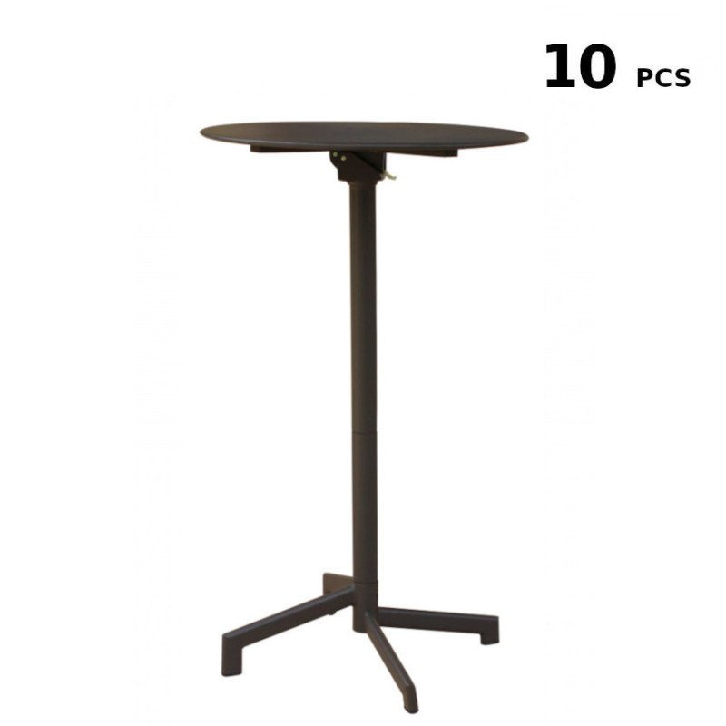 Stock 10 Tavoli Alti da Bar Esterno Pieghevoli 60 cm Rotondi Stock 10 Tavoli Alti da Bar Esterno Pieghevoli 60 cm Rotondi