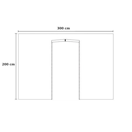 Telo Laterale Impermeabile con Porta per Gazebo 3x3 Bianco