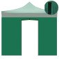 Telo Laterale Impermeabile con Porta per Gazebo 3x3 Verde