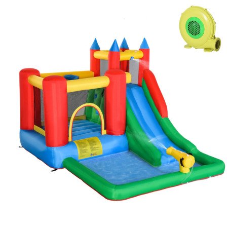 Castello Gonfiabile con Scivolo Parco Acquatico Bambini