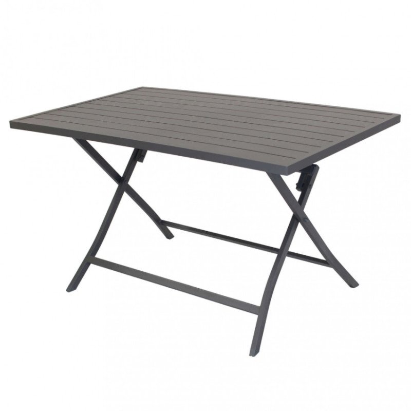 Tavolo Rettangolare da Esterno Pieghevole in Alluminio 6 Posti 130x80 Tavolo Rettangolare da Esterno Pieghevole in Alluminio 6 Posti 130x80