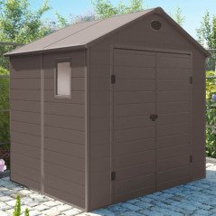 Casetta da Giardino Porta Attrezzi Plastica 192x190 con Finestra