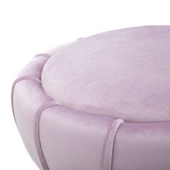 Sgabello Pouf di Velluto Piccolo Rotondo 40x40x44 cm Glam