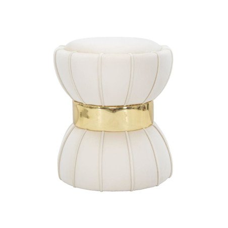 Sgabello Pouf di Velluto Piccolo Rotondo 40x40x44 cm Glam