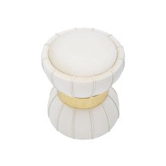 Sgabello Pouf di Velluto Piccolo Rotondo 40x40x44 cm Glam