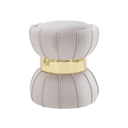 Sgabello Pouf di Velluto Piccolo Rotondo 40x40x44 cm Glam